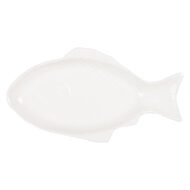 Clayre & Eef | Kom Vis Wit 27x14x3 cm / 125 ml | 6CEBO0199XS