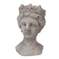 Clayre &amp; Eef   | Bloempot Binnen Grijs 14x15x24 cm | 6TE0555