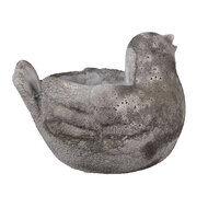 Clayre & Eef | Bloempot Binnen Vogel Grijs 18x12x13 cm | 6TE0564