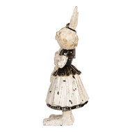 Clayre &amp; Eef   | Decoratie Konijn Beige Zwart 13x11x30 cm | 6PR5497