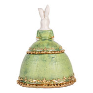 Clayre & Eef | Sieradendoos Konijn Beige Groen 18x15x24 cm | 6PR5511