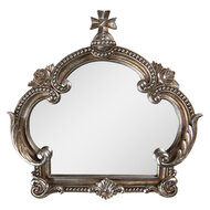 Clayre & Eef | Decoratie Staande Spiegel Zilverkleurig 30x3x30 cm | 62S319