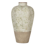 Clayre & Eef | Vaas Beige Groen ø 24x38 cm | 6CE1936L