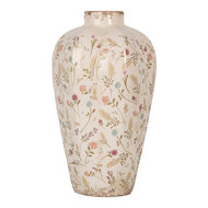 Clayre & Eef | Vaas Beige Roze ø 21x34 cm | 6CE1937M