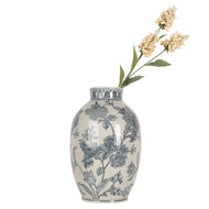 Clayre & Eef | Vaas Wit Blauw ø 22x36 cm | 6CE2075
