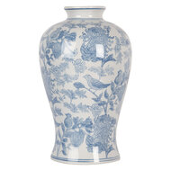 Clayre & Eef | Vaas Wit Blauw ø 17x32 cm | 6CE2101