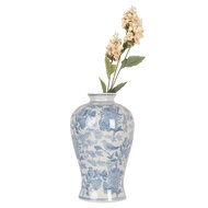 Clayre & Eef | Vaas Wit Blauw ø 17x32 cm | 6CE2101