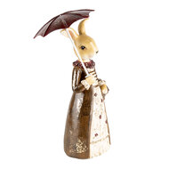 Clayre &amp; Eef   | Decoratie beeld Konijn Bruin Beige 12x9x21 cm | 6PR4414