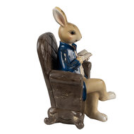 Clayre &amp; Eef   | Decoratie beeld Konijn Beige Bruin 12x10x18 cm | 6PR4416