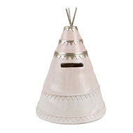 Clayre & Eef | Spaarpot Roze 13x13x19 cm | 6PR4423