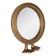 Clayre & Eef | Decoratie Staande Spiegel Goudkleurig 13x6x16 cm | 62S308
