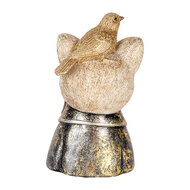 Clayre &amp; Eef   | Decoratie Beeld Kat Wit Zwart 11x9x18 cm | 6PR5079