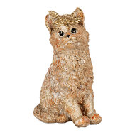 Clayre &amp; Eef   | Decoratie Beeld Kat Beige 16x14x25 cm | 6PR5080