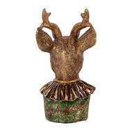 Clayre & Eef | Decoratie Beeld Hert Bruin Rood 13x11x22 cm | 6PR5085