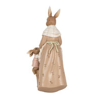 Clayre &amp; Eef   | Bloempot Binnen Konijn Bruin Roze 13x10x24 cm | 6PR5124