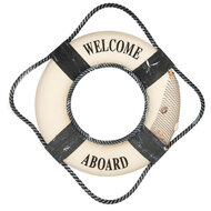 Clayre &amp; Eef   | Decoratie Reddingsboei Wit Blauw &oslash; 31x6 cm | 66068