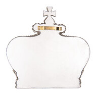 Clayre & Eef | Wanddecoratie Kroon Zilverkleurig 25x6x24 cm | 6PR5297