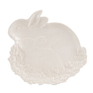 Clayre & Eef | Serveerschaal Wit 23x24x2 cm | 6CE2037