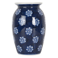 Clayre & Eef | Vaas Blauw Wit ø 10x15 cm | 6CE2085