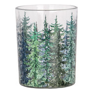 Clayre & Eef | Waxinelichthouder (2) Groen ø 7x8 / 10x13 cm | 6GL4958