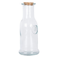 Clayre &amp; Eef   | Decoratie flesje met kurken deksel Transparant &oslash; 9x21 cm | 6GL5044