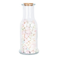 Clayre &amp; Eef   | Decoratie flesje met kurken deksel Transparant &oslash; 9x21 cm | 6GL5044