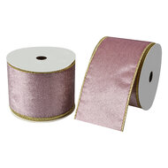 Clayre & Eef | Lint Roze Goudkleurig 6.3 cm x 5 m | LI0128F