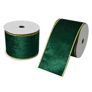 Clayre & Eef | Lint Groen Goudkleurig 6.3 cm x 5 m | LI0128GR