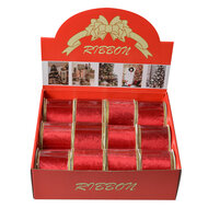 Clayre &amp; Eef   | Lint Rood Goudkleurig 6.3 cm x 5 m | LI0128R