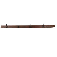 Clayre &amp; Eef   | Wandkapstok 4 haken Bruin 170x8x12 cm | 5H0727