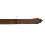Clayre &amp; Eef   | Wandkapstok 4 haken Bruin 170x8x12 cm | 5H0727