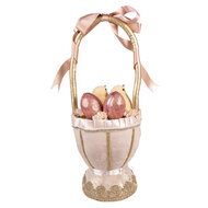 Clayre &amp; Eef   | Decoratie mand Roze &oslash; 20x47 cm | 65923