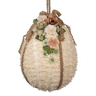 Clayre &amp; Eef   | Decoratie Hanger Ei Beige &oslash; 20x29 cm | 65929