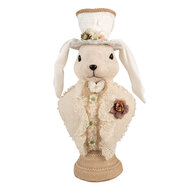 Clayre &amp; Eef   | Decoratie Beeld Konijn Beige 24x17x50 cm | 65934