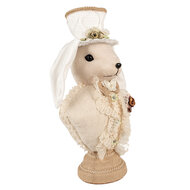 Clayre &amp; Eef   | Decoratie Beeld Konijn Beige 24x17x50 cm | 65934