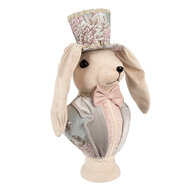 Clayre &amp; Eef   | Decoratie Beeld Konijn Beige 18x15x38 cm | 65935