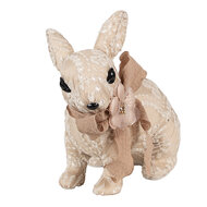 Clayre &amp; Eef   | Decoratie Beeld Konijn Beige Bruin 26x15x23 cm | 65955