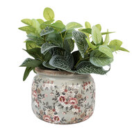 Clayre & Eef | Bloempot Binnen Grijs Roze ø 20x15 cm | 6CE1964L