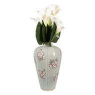 Clayre & Eef | Vaas Grijs Roze ø 24x40 cm | 6CE1970L