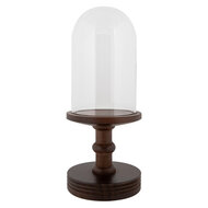 Clayre &amp; Eef   | Stolp Transparant Bruin &oslash; 17x40 cm | 6GL5060CH