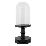 Clayre &amp; Eef   | Stolp Transparant Zwart &oslash; 17x40 cm | 6GL5060Z