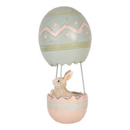 Clayre &amp; Eef   | Decoratie Beeld Konijn Beige Blauw &oslash; 12x25 cm | 6PR5473