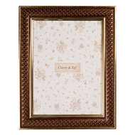 Clayre &amp; Eef   | Fotolijst Bruin Goudkleurig 18x2x23 cm / 13x18 cm | 2F1229M