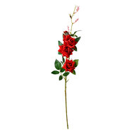 Clayre &amp; Eef   | Decoratie tak met bloemen Rood Groen 12x8x83 cm | 5PL0154