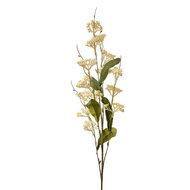Clayre & Eef | Decoratie tak met bloemen Beige Groen 8x6x80 cm | 5PL0164Y
