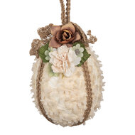 Clayre &amp; Eef   | Decoratie Hanger Ei Beige Bruin &oslash; 11x17 cm | 65930
