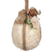 Clayre &amp; Eef   | Decoratie Hanger Ei Beige Bruin &oslash; 11x17 cm | 65930