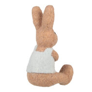 Clayre &amp; Eef   | Decoratie Beeld Konijn Bruin Rood 10x10x19 cm | 65956