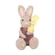 Clayre &amp; Eef   | Decoratie Konijn Beige Geel 10x10x19 cm | 65957