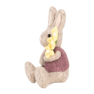 Clayre &amp; Eef   | Decoratie Konijn Beige Geel 10x10x19 cm | 65957